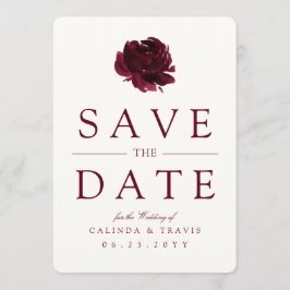 Burgundy Bouquet | Red Floral | Save The Date