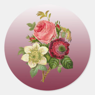 Burgundy Bouquet von Rose Stickers