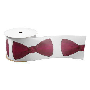 Burgundy Bow Krawatte Bowtie Groom Wedding Prom Ri Satinband