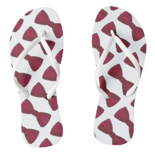 Burgundy Bow Krawatte Bowtie Wedding Prom Flip Flo Flops