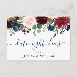 Burgundy Brautparty Date Night Ideale Anleitung Ka Hinweiskarte