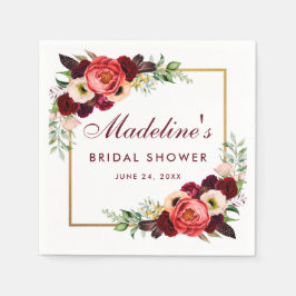 Burgundy-Brautparty Serviette