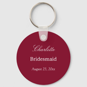 Burgundy Bridesmaid Thank You Keychain Schlüsselanhänger