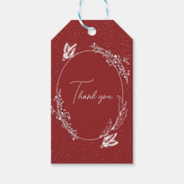 Burgundy Butterfly Card Geschenkanhänger