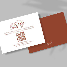 Burgundy Calligraphy Script UAWG Elegant RSVP Karte
