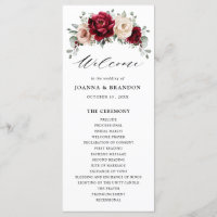 Burgundy Champagne Ivory Mauve Rose Floral Wedding