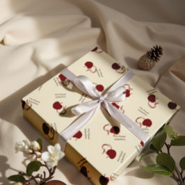 Burgundy Cherries & Sweet Script – Valentine Geschenkpapier