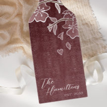 Burgundy Cherry Blossom Custom Establishment Year