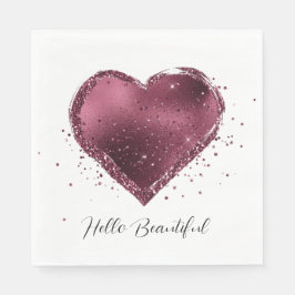 Burgundy Cherry Glitzer Sparkle Serviette