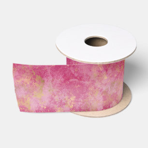 Burgundy Cherry Gold Ombre Satinband