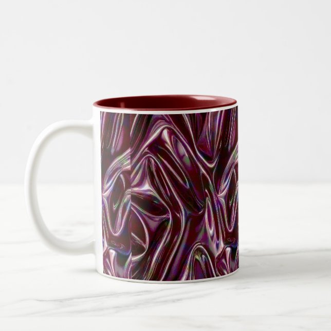 burgundy chrome zweifarbige tasse (Links)