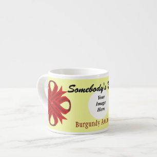 Burgundy Clover Ribbon Template von K Yoncich Espressotasse