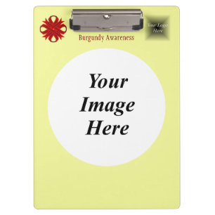 Burgundy Clover Ribbon Template von Kenneth Yoncic Klemmbrett