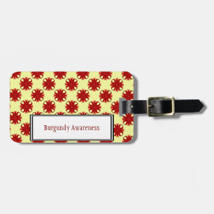 Burgundy Clover Ribbon Tmpl von Kenneth Yoncich Gepäckanhänger