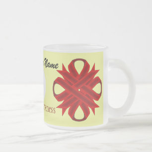 Burgundy Clover Ribbon Tmpl von Kenneth Yoncich Mattglastasse