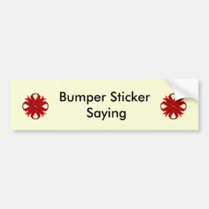 Burgundy Clover Ribbon von Kenneth Yoncich Autoaufkleber