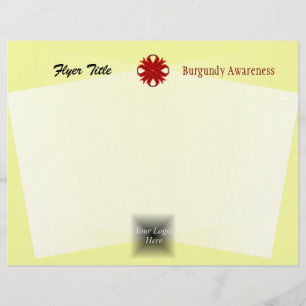 Burgundy Clover Ribbon von Kenneth Yoncich Flyer