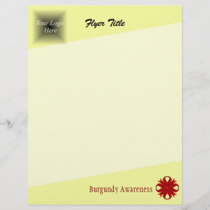 Burgundy Clover Ribbon von Kenneth Yoncich Flyer