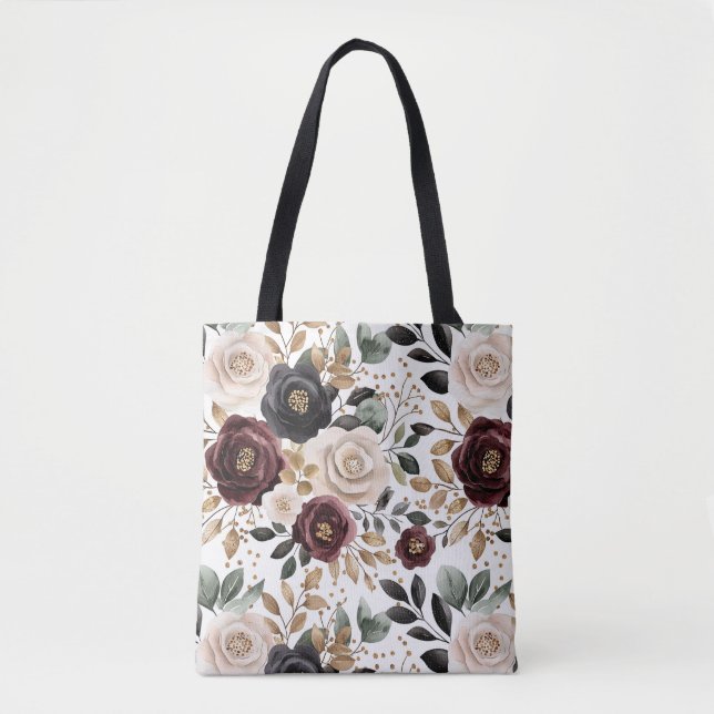 Burgundy Cream Black Floral (Vorderseite)