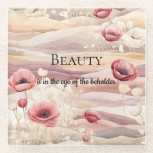 Burgundy Cream Blush Bloral Brautparty Glasuntersetzer