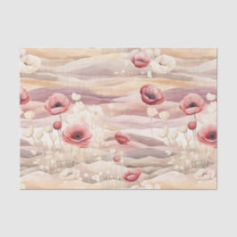 Burgundy Cream Blush Bloral Brautparty Seidenpapier