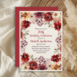 Burgundy Cream Watercolor Floral 70. Geburtstag Einladung<br><div class="desc">Eleganter bordeauxfarbener und cremefarbener Wasserfarbenfall/Herbstgeburtstag Einladung für Frauen. Diese Einladung ist für einen 70. Geburtstag konzipiert,  kann aber für jeden Altersgruppen angepasst werden. Kontaktieren Sie mich,  um Hilfe bei Ihren Anpassungen zu erhalten oder um zusätzliche Matching oder Koordination von Zazzle Produkten für Ihre Veranstaltung zu beantragen.</div>