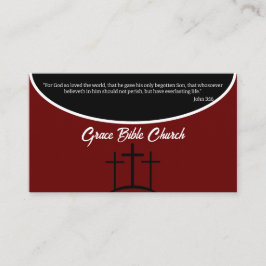 Burgundy Cross Pastor oder Deacon Church Visitenkarte