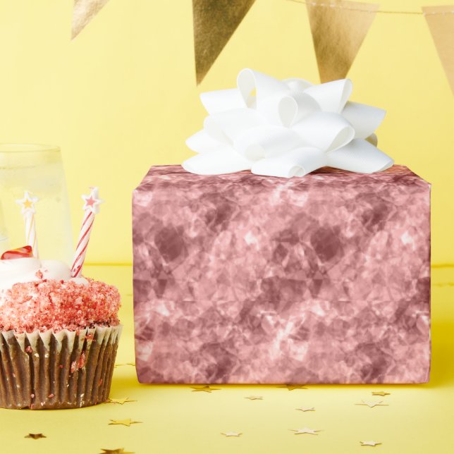 Burgundy Crumpled Textur Geschenkpapier (Geburtstagsparty)