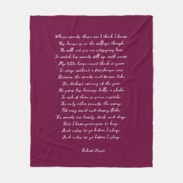 Burgundy Custom Poem Song Lyric Quote Fleecedecke