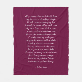 Burgundy Custom Poem Song Lyric Quote Fleecedecke