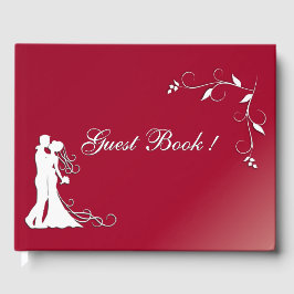 Burgundy Custom Wedding Guest Book Gästebuch