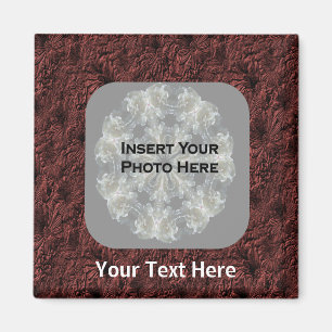 Burgundy Daisies Foto Magnet