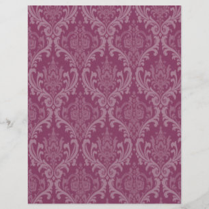 Burgundy Damask Letterhead