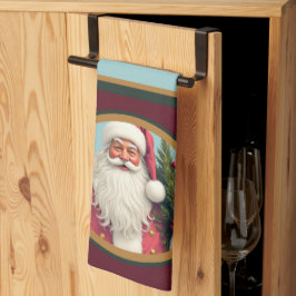 Burgundy dark green and gold geschirrtuch