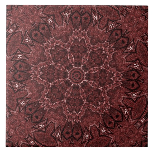 Burgundy Decorative Keramik Tile Fliese (Vorderseite)