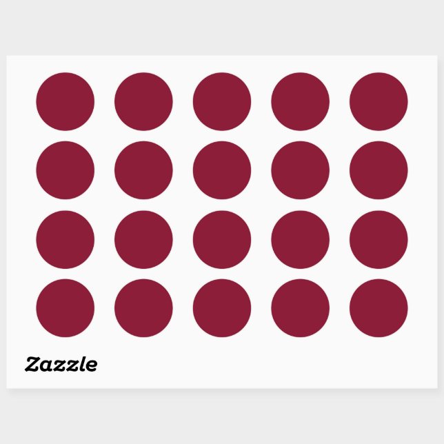 Burgundy (Deep Dark Red) CUSTOMIZABLE Stickers (Blatt)