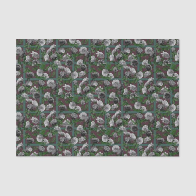 Burgundy Elegante Rose Seidenpapier (Vorderseite)