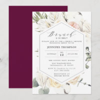 Burgundy Eucalyptus Floral Geometrisches Brautpart