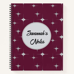 Burgundy Extravagante Imitate Diamond Design Indiv Notizbuch