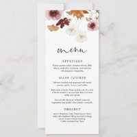 Burgundy Fall Boho Blumenkarte