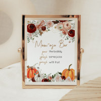 Burgundy Fall Floral Pumpkin Mama Osa Bar