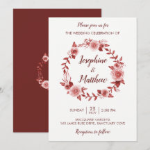 Burgundy Fall Floral Wreath Wedding