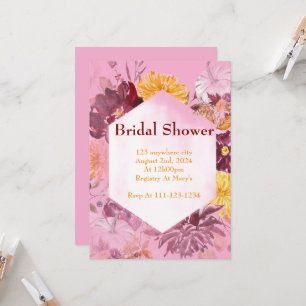 BURGUNDY FALL FOLIAGE BRIDAL SHOWER EINLADUNG