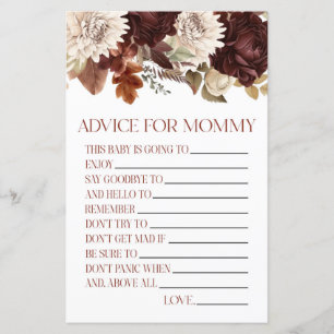 Burgundy Floral Advice Kinderspielaktivitäten