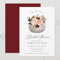 Burgundy Floral and Pumpkin Brautparty