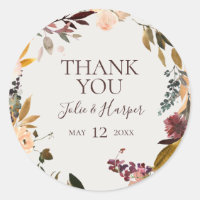 Burgundy Floral | Beige Dankeschön Gastgeschenk Ho