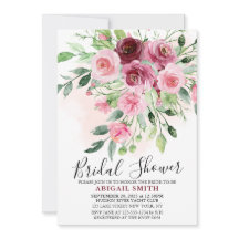 Burgundy Floral Brautparty