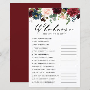 Burgundy Floral, die Mama kennt das beste Duschspi