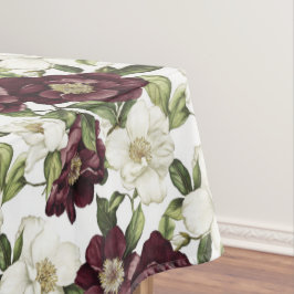 Burgundy Floral Pattern Tischdecke