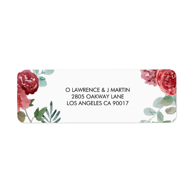 Burgundy Floral Rose Foliage Wedding (Vorne)